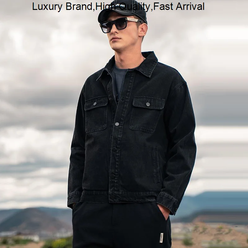 

Men's Summer Vintage Denim Jackets Casual Waistcoat Streetwear Sportswear Windbreaker Male Coat Jacket Men