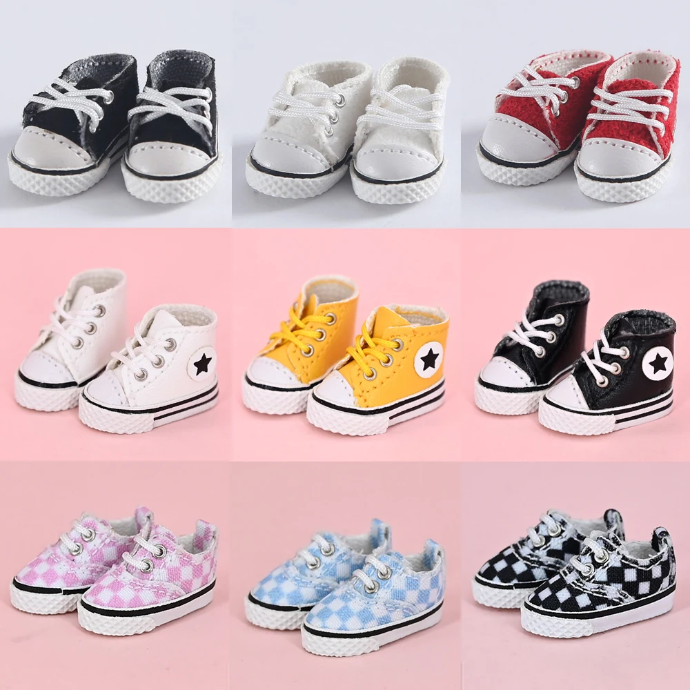 New Obitsu 11 Fashion Canvas Shoes High Top Sneakers Ob11 Accessori Per Bambole Mini Giocattolo Per Penny, Molly, Ymy, Gsc, 1/12 Bjd Doll