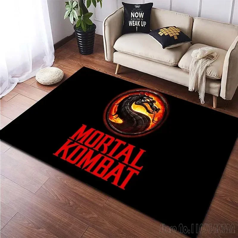M-Mortal Kombat Gamer Pattern Carpet for Bedroom Floor Mat Decor Living Room Carpet Bathroom Anti-slip Rugs Home Decor 6