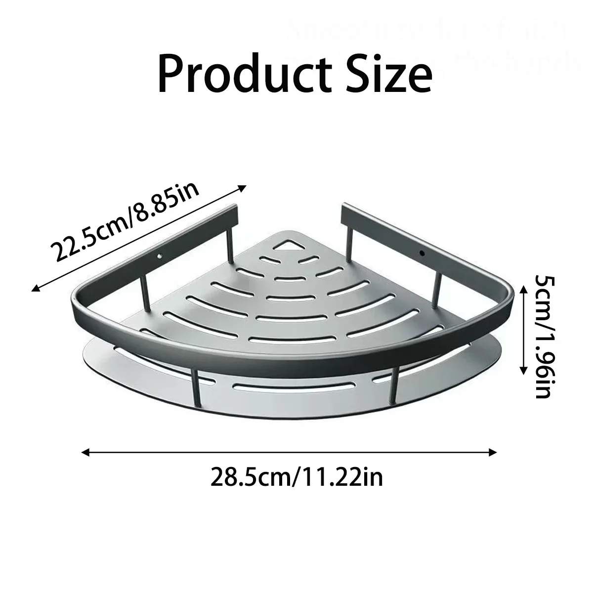 Bathroom No-Nail Shelf Shower Corner Shelf Aluminum Shampoo Shower Organizer Bathroom Accessories
