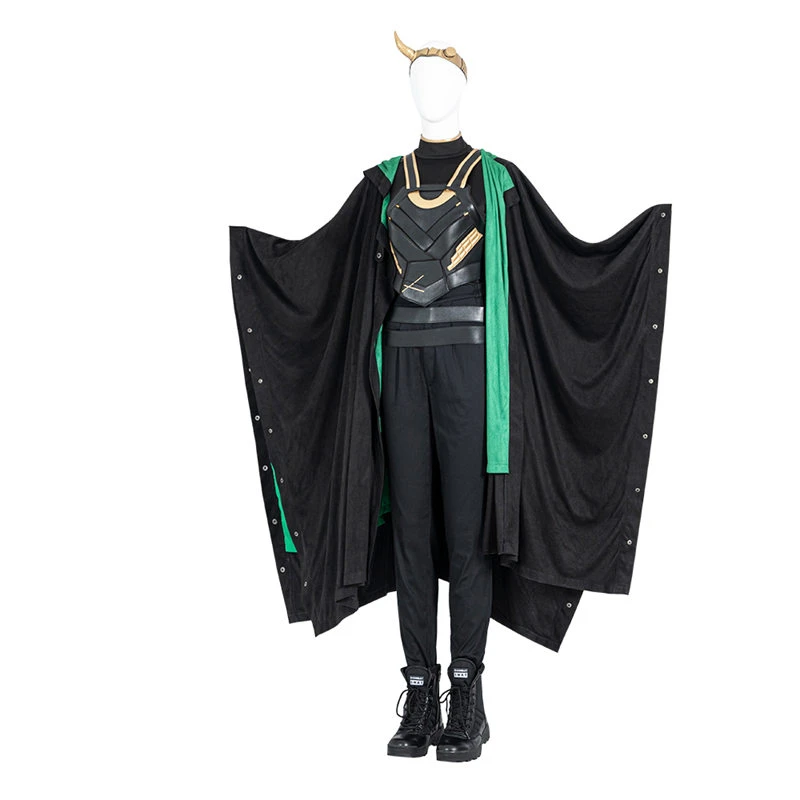 Loki Halloween Costume Female 2022 2022 New Cosdaddy Tv Lady Loki Sylvie Cosplay Costume Adult Women Girl Cloak Vest Women Halloween Horns Outfits Costume Aliexpress