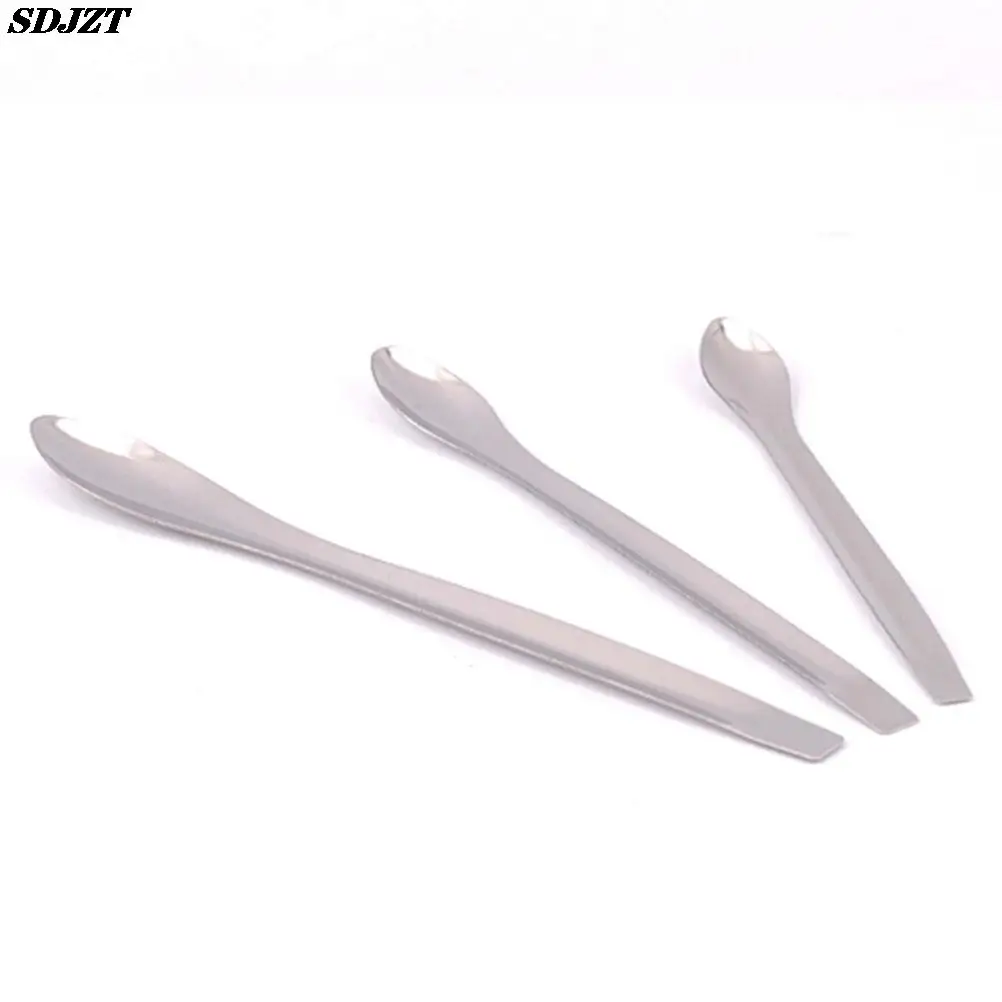 3pcs/Set Stainless Steel Medicinal Ladle Spoon Chemistry Experiment Pharmacy Lab Use Length 10/12/14cm Material: Stainless Steel