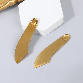 Stainless Steel Foundation Spatula Mask And Eye Cream Spoons Multi-Functional Facial Scraping Gold Color Beauty Skin Care Tools - Thumbnail 4