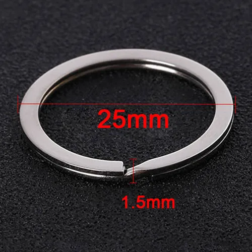 스테인레스 스틸 스플릿 키 링, 1.5x25mm 점프 링, 금속 후크 링, DIY 핸드메이드 주얼리 액세서리, 20 개 5