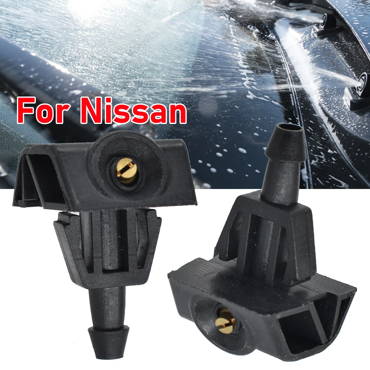Click&Fit - Boquillas Para Limpiaparabrisas Compatibles Con Nissan