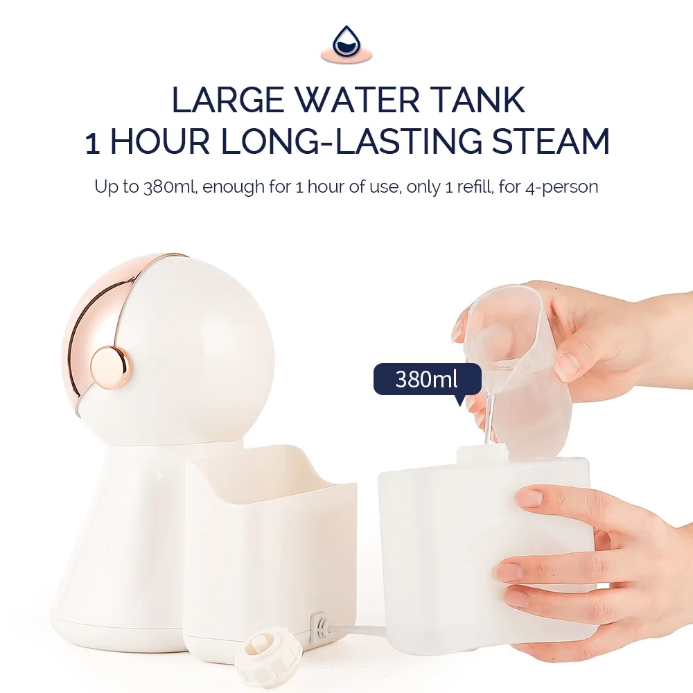 7 Color Lights Nano Hot Spray Face Steamer Face Sauna Pore Cleaner Skin Moisturizer Air Humidifier Facial Vaporizer Home SPA