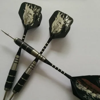 New 22g Stainless Iron All Metal Carved Aluminum Alloy Dart Needle with 5-line Aluminum Rod Flying Needle Random Color 2
