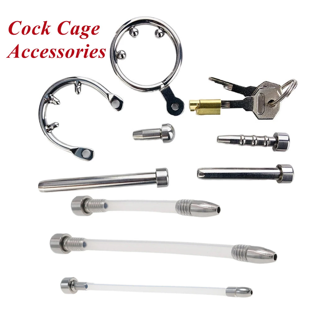 BDSM Chastity Cage Accessories Anti-Drop Ring Silicone Catheter PA Lock Dark Lock Parts Adult Games Cock Belt Sex Toys for Man penis chastity cage chastity lock sex toy chastity cage accessory