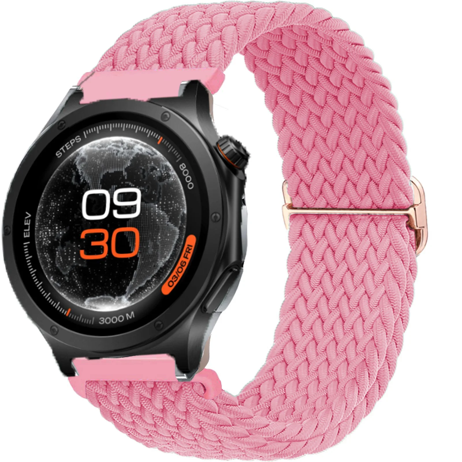 22mm Sport Nylon Braided Bracelet Smartwatch Strap Accessories