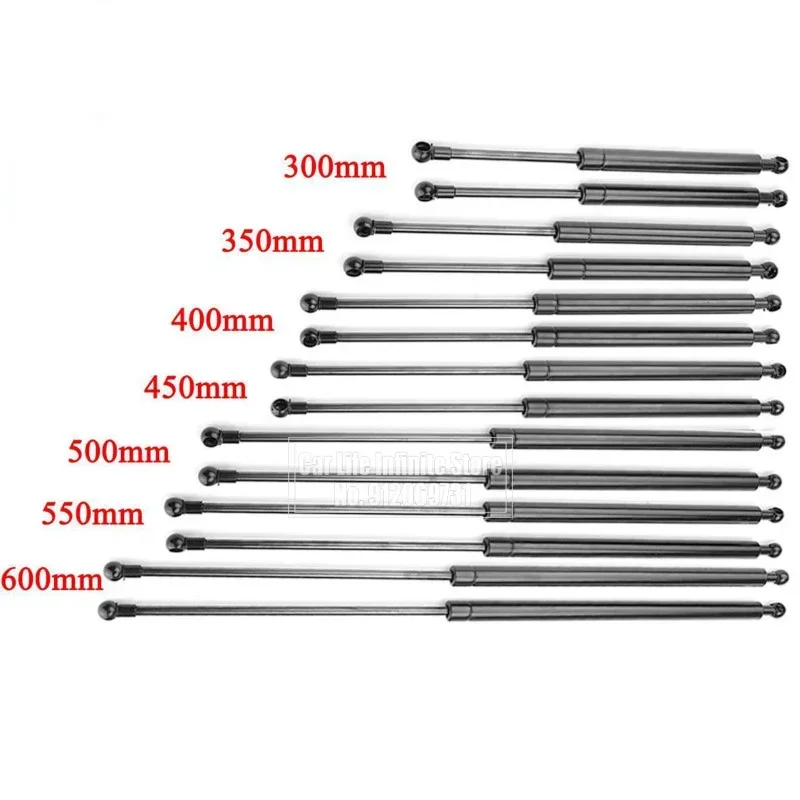 2pcs 1100N 300/350/400/450/500/600mm 가스 스트럿 바 가스 스프링 지원 부츠 보닛 자동차 캐러밴 도어 Windows 해치 보트 버스