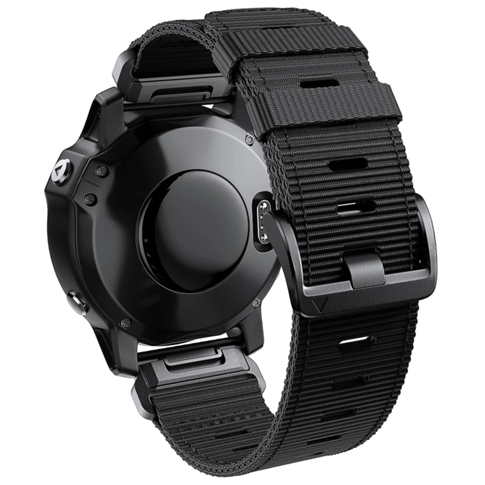 Nylon QuickFit Bracelet - 22mm/26mm Adjustable Strap for Sports and Outdoor Watches