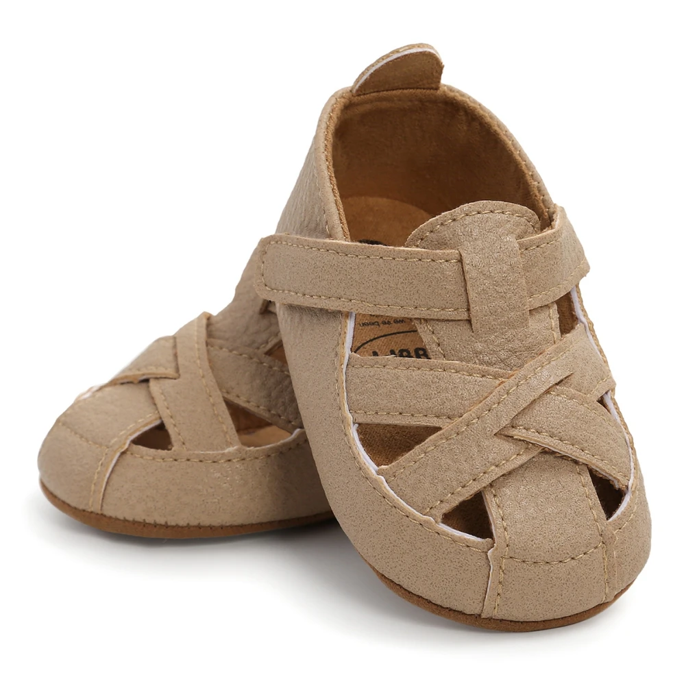 여름 남아 여아 샌들  용 신발, 미끄럼 방지 부드러운 밑창, 캐주얼 비치 신발, 할로우 아웃  프리워커, 0-18m