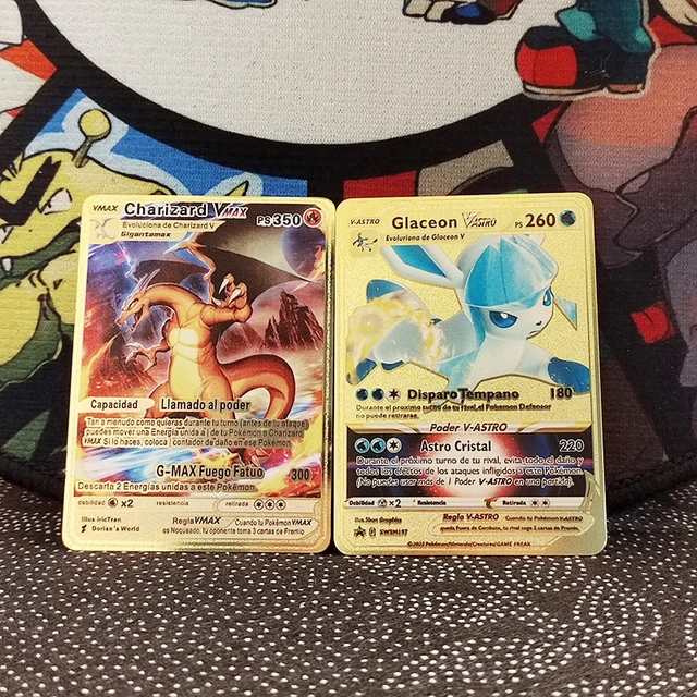 2023 Metal Pokemon Cards Letters Spanish Charizard Pikachu Gengar