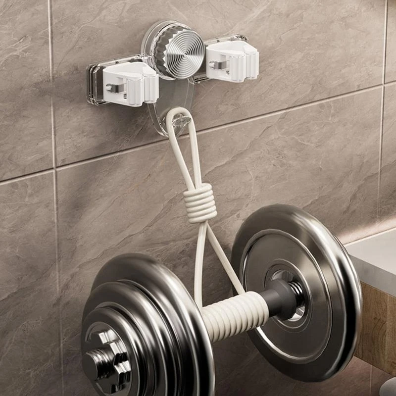 Suction Cup Broom and Mop Holder Hanger Hooks Space Saving for Home and Office Easy Wall Mount Installation