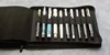 Gray KACO Fountain Pen Case 20 Slots Gray Canvas Pen Pouch Pencil Case Bag Storage for 20 Pens Waterproof Office Business Style 3