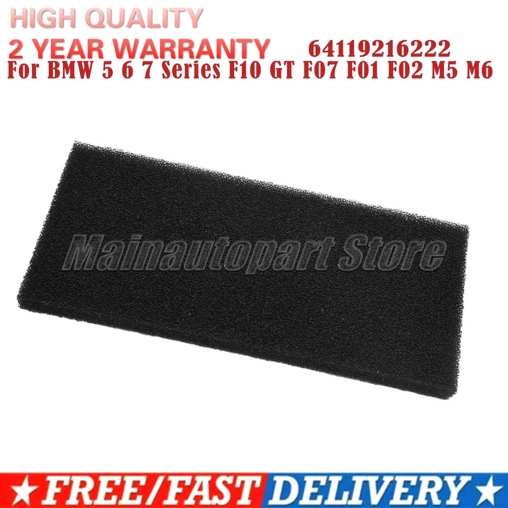64119216222 For BMW 5 6 7 Series F10 GT F07 F01 F02 M5 M6 528 Car Evaporator Box Blower Air Conditioner Dustproof Sponge Filter