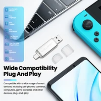 JASTER Type C OTG USB Flash Drive 64GB 32GB 16GB 8GB 4GB Memory Stick 2.0 Pendrive High Speed for Mobile Phones and Computers 2