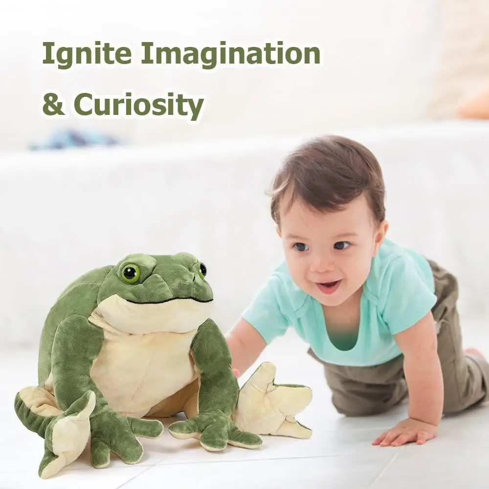 Riesiger Frosch Plüschtier Weiches Kuscheltier 28-56 cm Niedliches Umarmbares Kuscheliges Spielzeug für Kinder und Erwachsene – Detail 1
