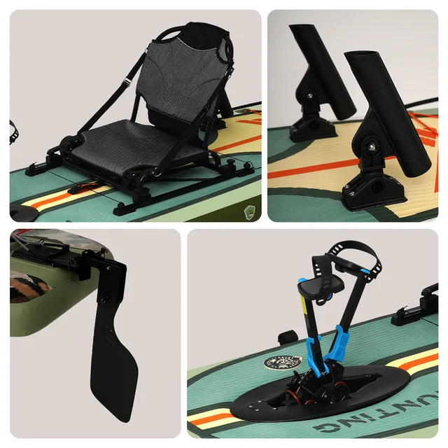 Nawakar Inflatable Paddle Board Kayak Portable Paddling Board with Padded Seat Inflatable Adventure Boat for Fishing,Thrilling