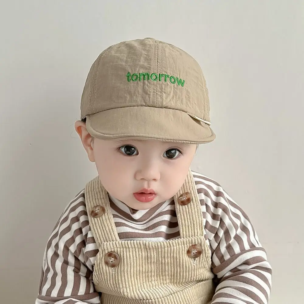 Korean Summer Letter Baseball Cap Quick-drying Soft Baby Peaked Hat Thin Breathable Children Visors Cap