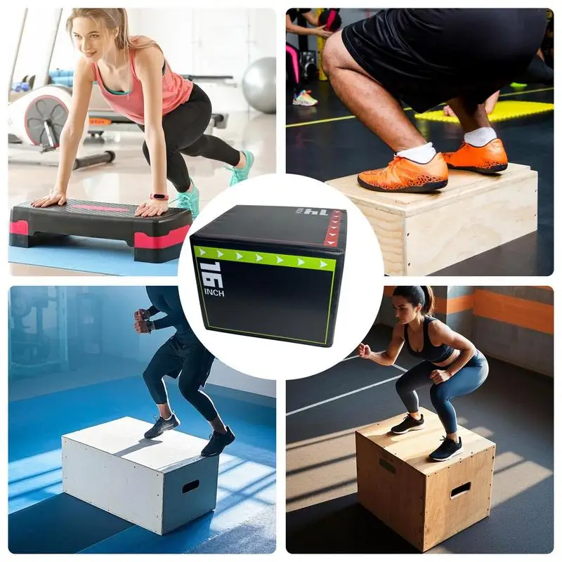 3in1 Plyometric Jumping Box Portable Ground Jumping Exercise Box Home Gym Conditioning Strength Training for Gym Conditioning