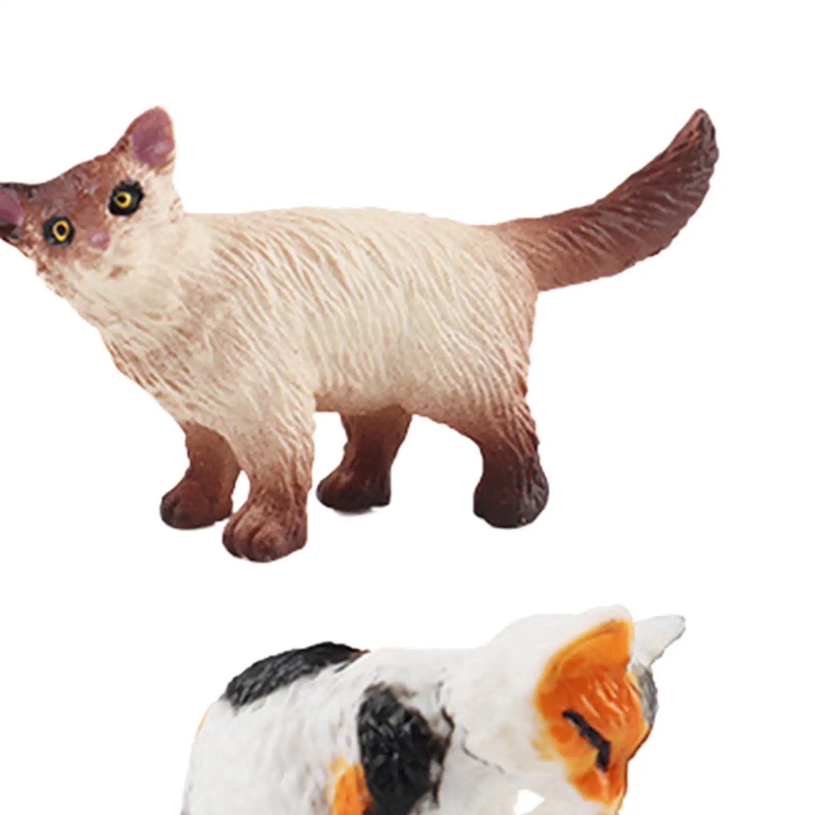 Simulation Cat Toy Animal Model Home Decoration Collectibles Realistic Ornament Figurine for Office Yard Study Presents Kids