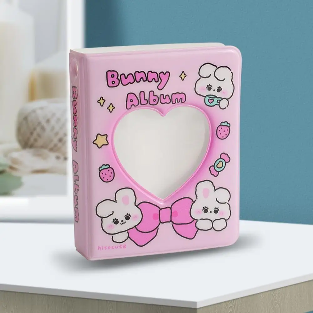 Mini Photo Album Pvc Photo Album Idol Photocard Holder Fashionable Hollow Out Heart-shaped for Fans Love for Students