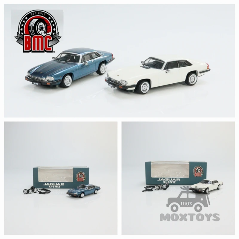 

BMC 1:64 Jaguar 1984 XJS Cobalt Blue / Glacier White LHD Diecast Model Car