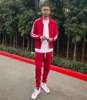 Mens Training Tracksuits Sets Gym Kits Sportswear Red Breathable Tops With Cargo Pants Fitness Jogging Sport Suits Running Sets 4