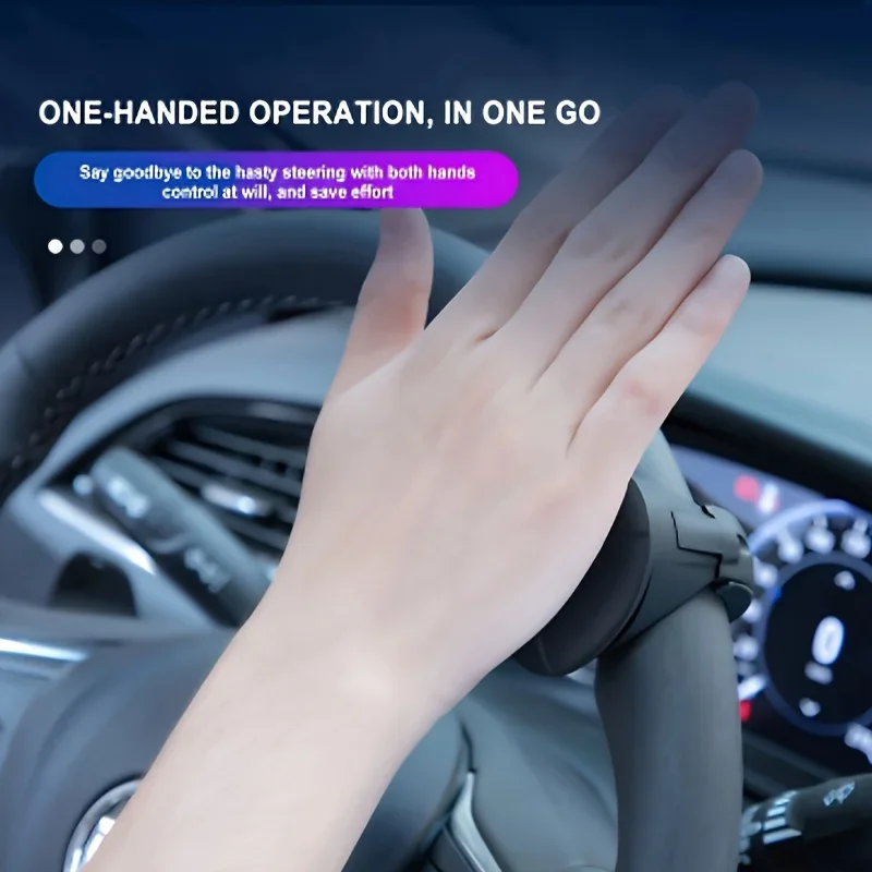 Steering Wheel Knob Easy-Grip Silicone 360&deg; Smooth Rotation One-Hand Operation with Built-in Metal Bearing & Non-Slip Grip