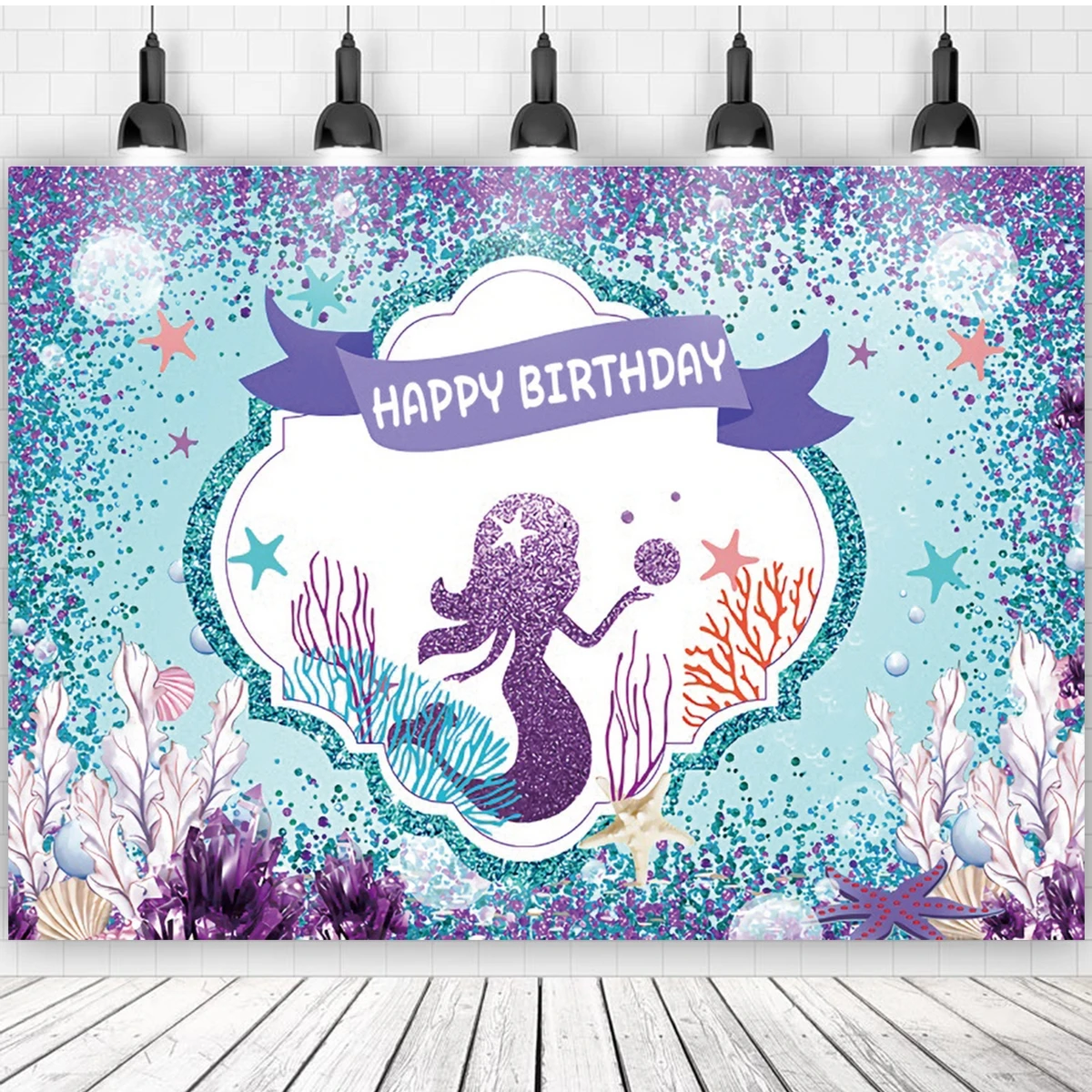 Mermaid Theme Background Banner Birthday Party Decoration Kids Baby Shower  Little Mermaid Photo Booth Backdrop Hanging Flag - Party & Holiday Diy  Decorations - AliExpress