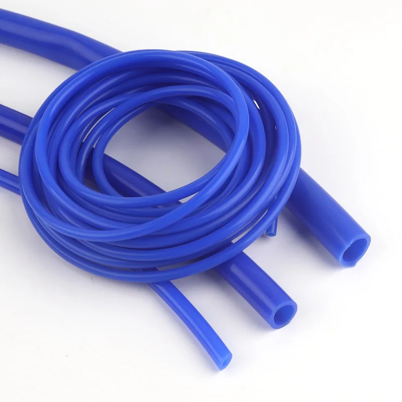 4mmx6mm Dia High Temp Resistant Silicone Tube Hose Rubber Pipe Sky Blue 1M Long