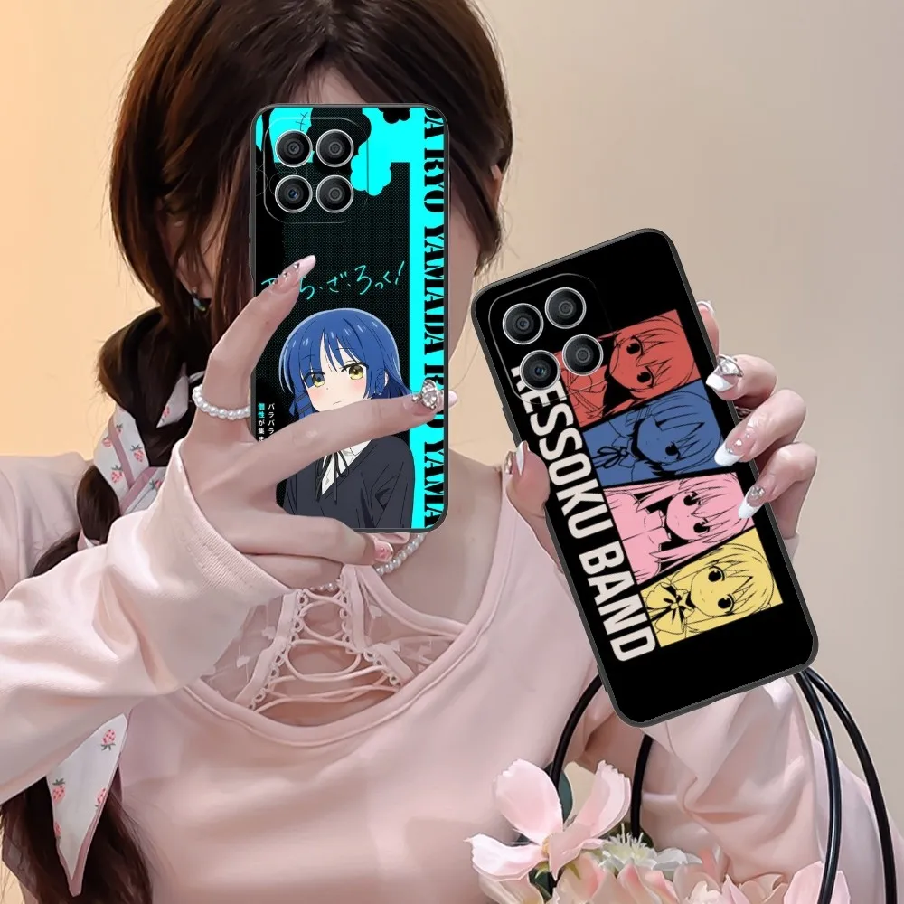 Bocchi Rock Ryo Yamada Cell Phone Case For Huawei Honor 90 80 70 60 50 30 20 10 9 8 7 Pro C S Se Lite 5G Black Cover Funda