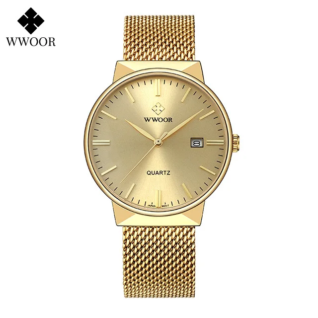 Luxury Gold Waterproof Men's Quartz Wristwatch - Sport & Business Elegance