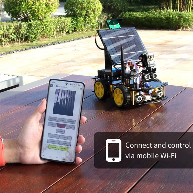 A62K-Solar Camera Programming Education Robot Car Ultrasonic Intelligent Programming Car