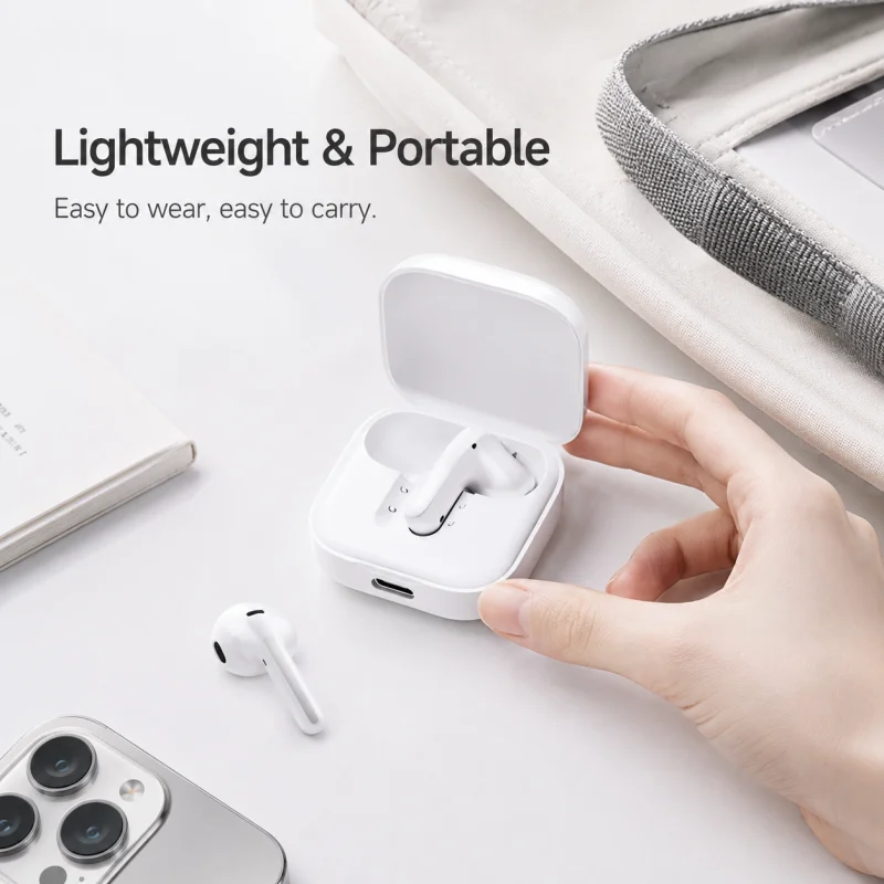 Xiaomi Air Wireless Bluetooth Earbuds - 30H Battery, Dual-Mic, Clear Call, Semi-in-Ear TWS, Type-C Charging