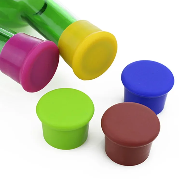 Wine Bottle Stopper Silicone Leak Free Champagne Beer Bottle Cork Plug Lids Red Wine Leak Proof Sealed Cap Kitchen Bar Tools wine corks