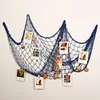 Beach Theme Wall Mounted Fishing Net Decoration Simplicity Seashell Decor Mediterranean decorative fishing net thick