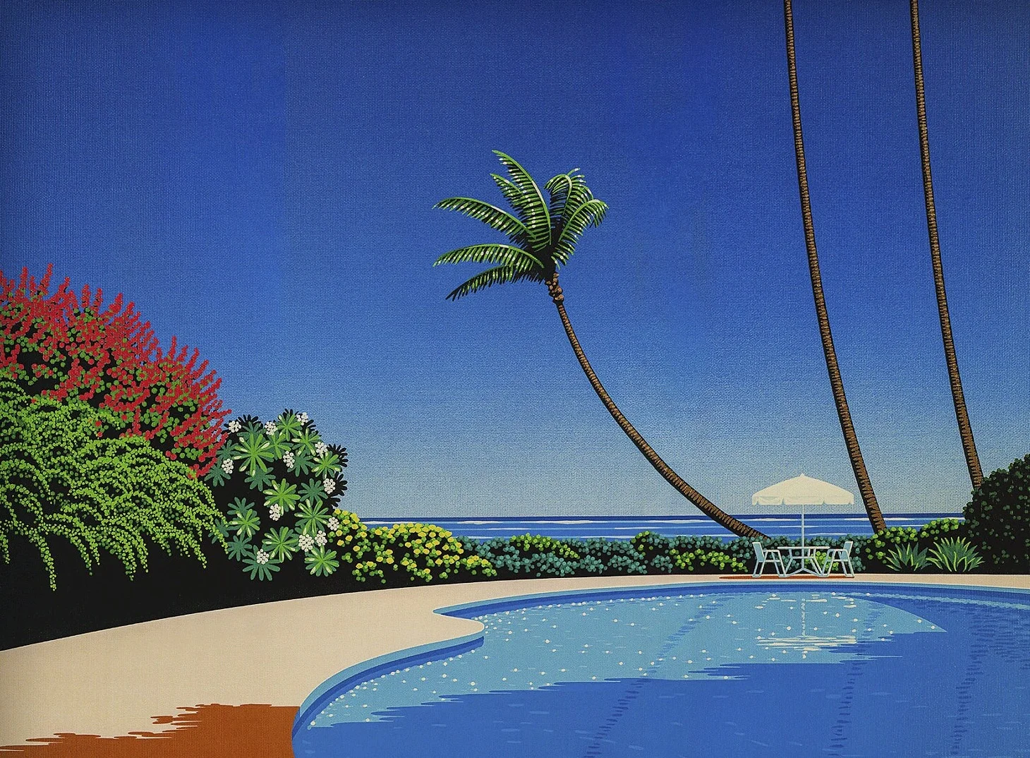 永井博　B2ポスター　HIROSHI NAGAI POSTER POOLSIDE 永井博 B2ポスター HIROSHI NAGAI POSTER POOLSIDE - メルカリ