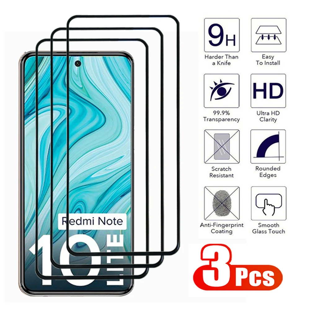 

3Pcs Protective For Xiaomi 10A 10C 9A 9C Tempered Screen Protector Redmi Note 9T 10T 9 10 Pro Max Glass Film Cover