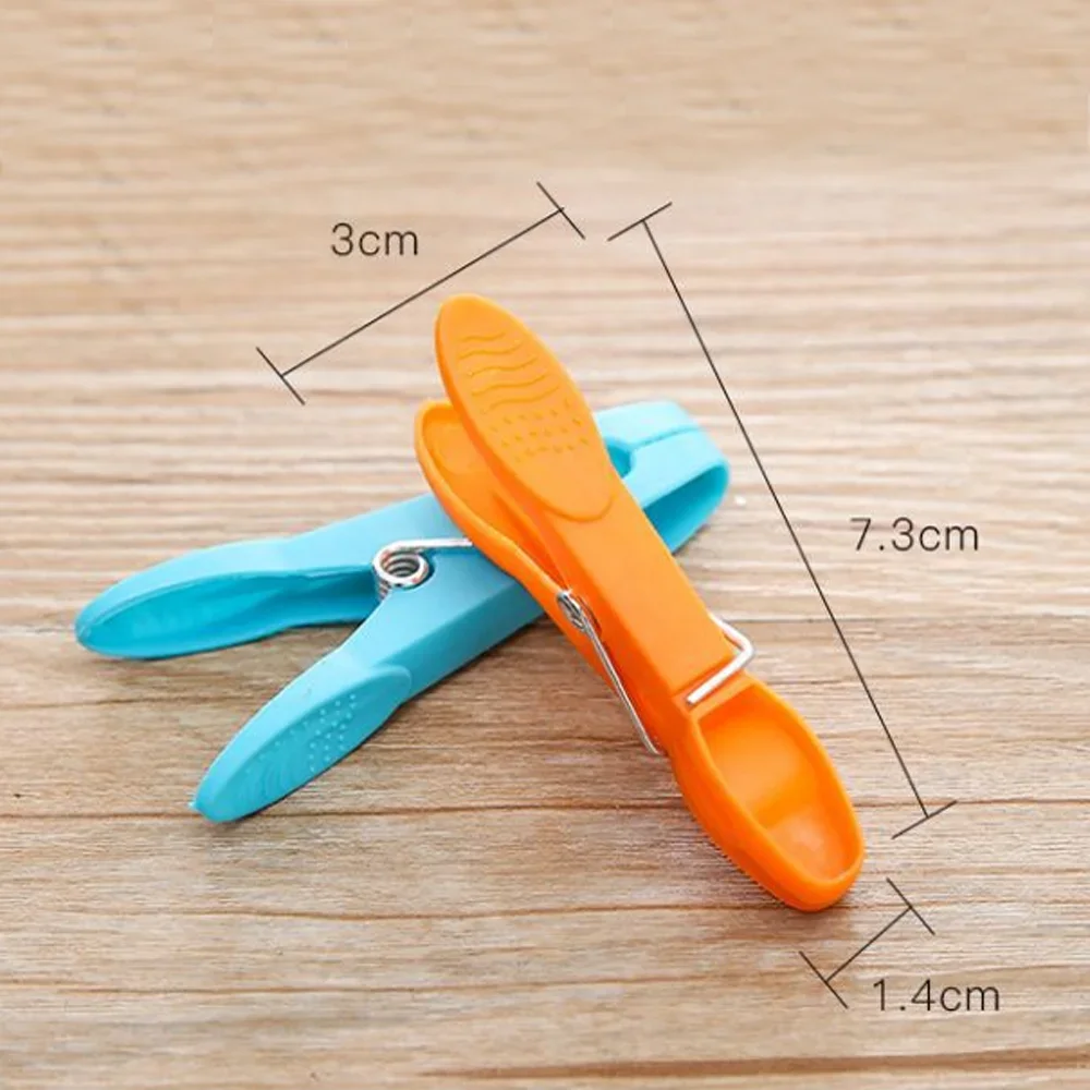 Plastic Clothespin Sun Clothes Small Clip Travel Plastic Clip Drying Clothespin Fixed Clothes Windproof 24Pcs