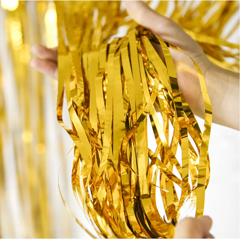 Party Decorations Christmas Decorations Party Rain Curtain Aluminum Foil Ribbon