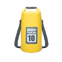 Versatile Outdoor Waterproof Dry Bag for Adventure Sports and Travel (Yellow 10L)