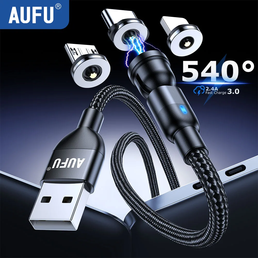 AUFU Magnetic Cable 3m USB-C Micro USB