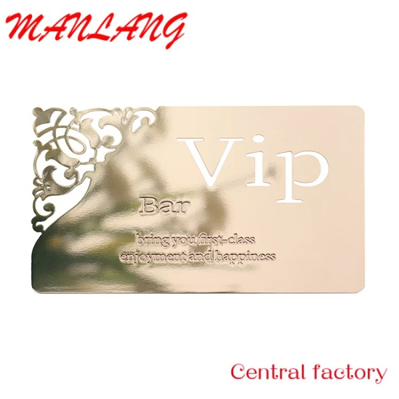 Custom  Custo etal Busins Card Custo etal Rose Gold irror VIP  Busins Car Printing ith On Dign
