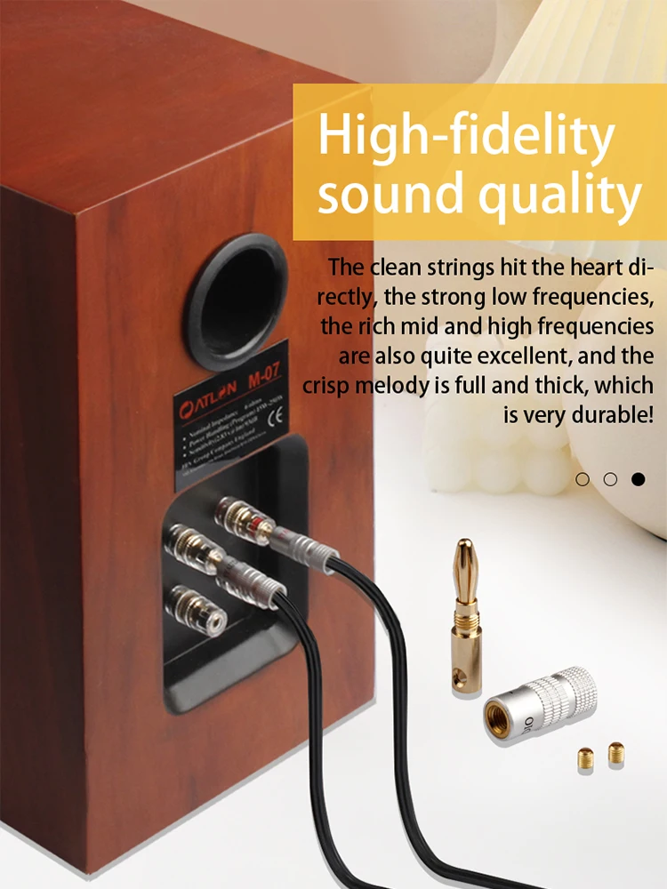 YYAUDIO 순수 구리 금도금 바나나 플러그 스피커 연결 4MM 커넥터 사운드박스 라우드스피커 와이어 8개