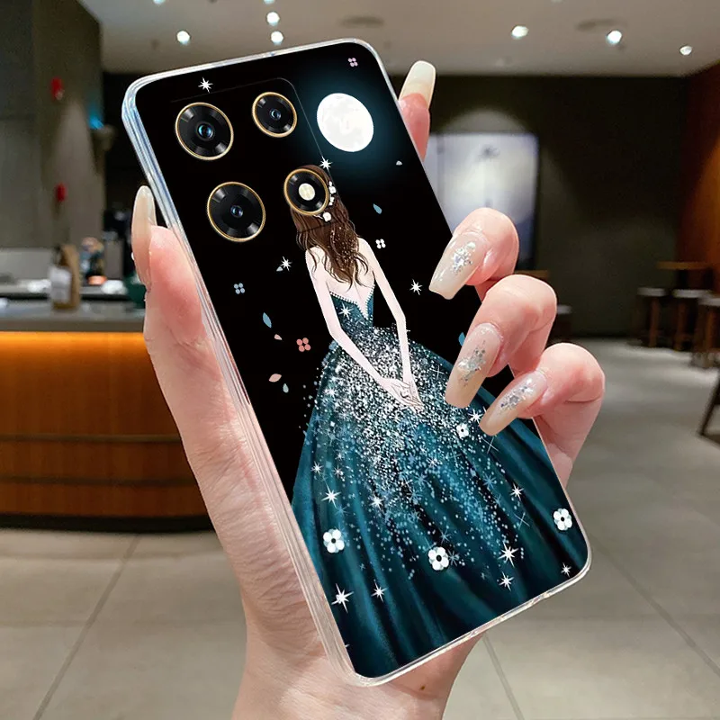 Floral Soft Silicone TPU Phone Case Bumper for Infinix Note 30 Series