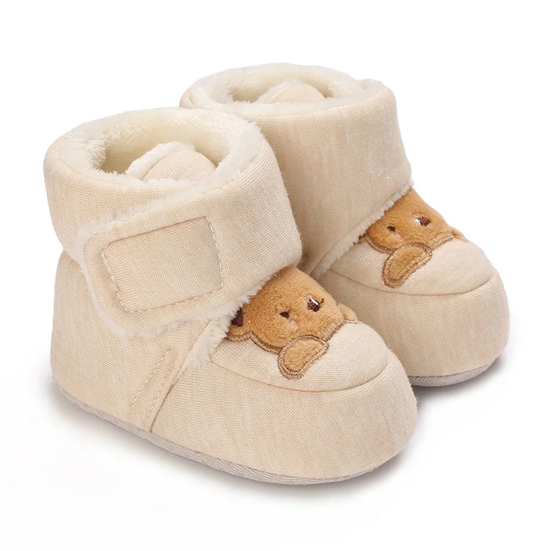 Toddler Soft Sole Boots Non-slip Bottom Winter Warm Cozy Baby Girls Boys Infant Crib Shoes Newborn Thick Cotton Boots Footwear 1