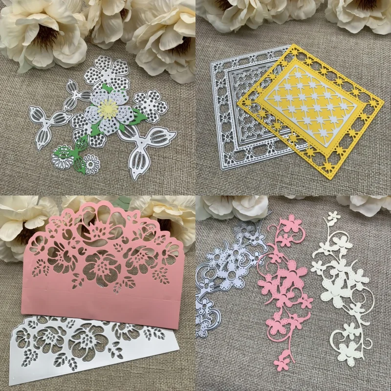Serien kombination Metalls chneid werkzeuge Schablonen für DIY Scrap booking dekorative Prägung hand gefertigte Stanz schablone