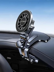 Universal Multi - Angle Adjustable Phone Holder for Car Dashboard - Rotating Mobile Navigation Stand (Black)